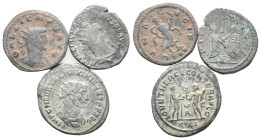 Lot of 3 Roman Imperial Antoninianii, to be catalog. LOT SOLD AS IS, NO RETURN