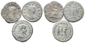 Lot of 3 Roman Imperial Antoninianii, to be catalog. LOT SOLD AS IS, NO RETURN