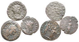 Lot of 3 Roman Imperial Antoninianii, to be catalog. LOT SOLD AS IS, NO RETURN