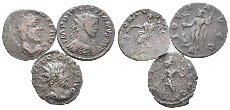 Lot of 3 Roman Imperial Antoninianii, to be catalog. LOT SOLD AS IS, NO RETURN