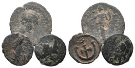 Lot of 3 Roman and Byzantine Æ coins, to be catalog. LOT SOLD AS IS, NO RETURN