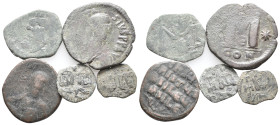 Lot of 5 Byzantine Æ coins, to be catalog. LOT SOLD AS IS, NO RETURN