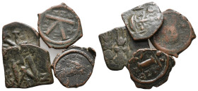 Lot of 4 Byzantine Æ coins, to be catalog. LOT SOLD AS IS, NO RETURN