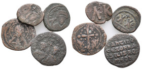 Lot of 4 Byzantine Æ coins, to be catalog. LOT SOLD AS IS, NO RETURN