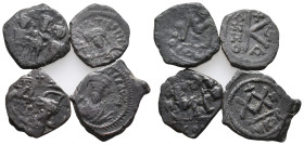Lot of 4 Byzantine Æ coins, to be catalog. LOT SOLD AS IS, NO RETURN