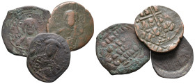 Lot of 3 Byzantine Æ coins, to be catalog. LOT SOLD AS IS, NO RETURN