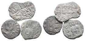 Lot of 3 Byzantine Æ coins, to be catalog. LOT SOLD AS IS, NO RETURN