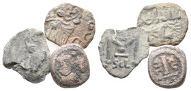 Lot of 3 Byzantine Æ coins, to be catalog. LOT SOLD AS IS, NO RETURN
