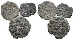 Lot of 3 Byzantine Æ coins, to be catalog. LOT SOLD AS IS, NO RETURN