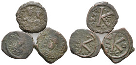 Lot of 3 Byzantine Æ coins, to be catalog. LOT SOLD AS IS, NO RETURN