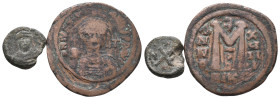 Lot of 2 Byzantine Æ coins, to be catalog. LOT SOLD AS IS, NO RETURN