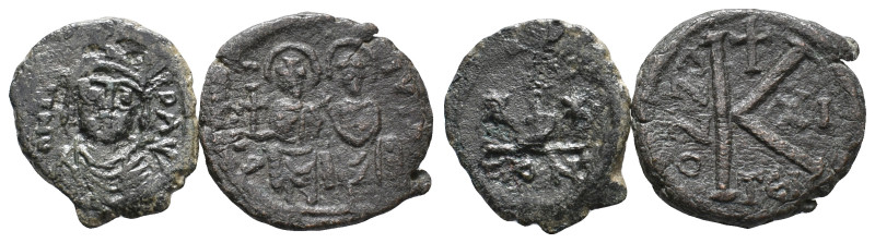 Lot of 2 Byzantine Æ coins, to be catalog. LOT SOLD AS IS, NO RETURN
