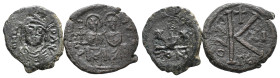 Lot of 2 Byzantine Æ coins, to be catalog. LOT SOLD AS IS, NO RETURN