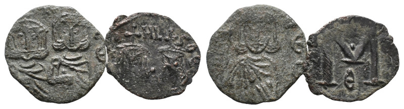 Lot of 2 Byzantine Æ coins, to be catalog. LOT SOLD AS IS, NO RETURN