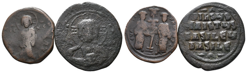 Lot of 2 Byzantine Æ coins, to be catalog. LOT SOLD AS IS, NO RETURN