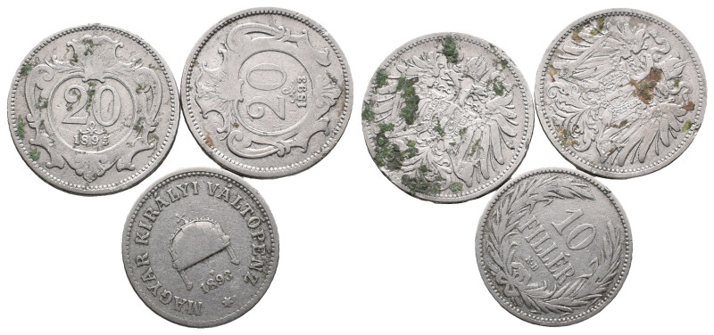 Lot of 3 World coins, to be catalog. LOT SOLD AS IS, NO RETURN