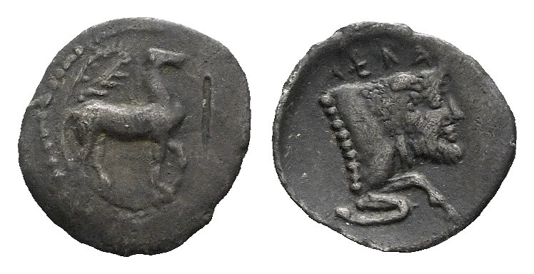 Sicily, Gela Litra circa 465-450, AR 12.00 mm., 0.72 g.

Toned, scratch, other...