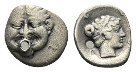 Macedonia, Neapolis Hemidrachm circa 425-350