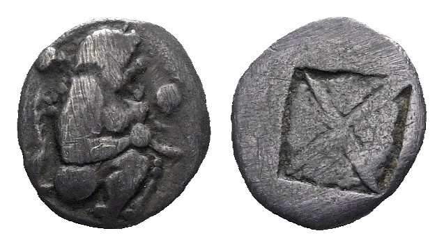 Thrace, Traco-Macedonian tribes. Siris Trihemiobol circa 525-480, AR 11.00 mm., ...