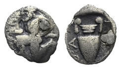 Island of Thrace, Thasos Obol circa 400 - Ex Numismatic Naumann sale 93, 1099 (part of).
