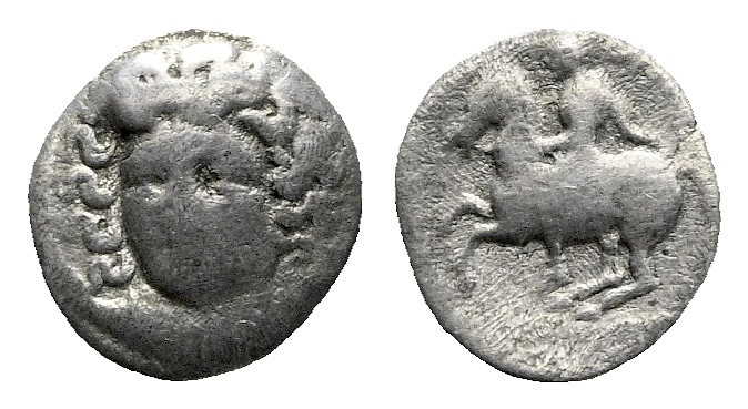 Thessaly, Larissa Trihemiobol circa 344-337, AR 10.00 mm., 0.93 g.

Good Fine...