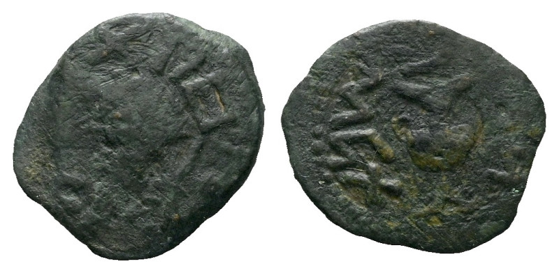 Judaea, The Jewish War, 66 -70 Jerusalem Prutah circa 66-70, Æ 18.00 mm., 2.42 g...