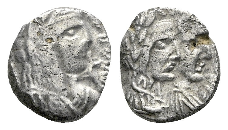 Kings of Nabathaea, Aretas IV, with Shaqilat, 9 BC - AD 40 Petra Drachm circa 9 ...