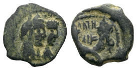 Kings of Nabathaea, Aretas IV, with Shaqilat, 9 BC - AD 40 Petra Bronze circa 9 BC - AD 40
