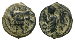 Kings of Nabathaea, Aretas IV, with Shaqilat, 9 BC - AD 40 Petra Bronze circa 9 BC - AD 40 - Ex Naville Numismatics sale 80, 248.