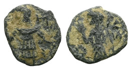 Kings of Nabathaea, Aretas IV, with Shaqilat, 9 BC - AD 40 Petra Bronze circa 9 BC - AD 40