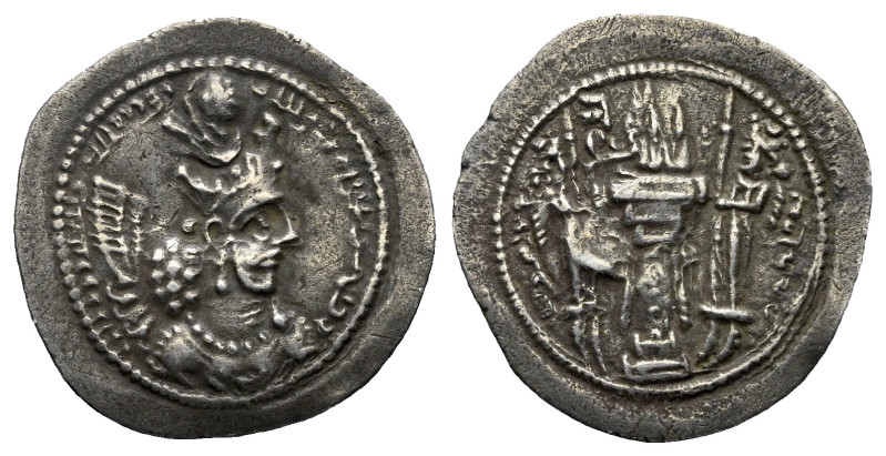 Parthia, Sasanian kings Drachm circa IV century, AR 28.00 mm., 3.59 g.

Toned ...