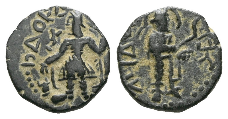 Bactria, Kanishka I, circa. 127-152 India, Kushan Empire Drachm circa 127-152, Æ...