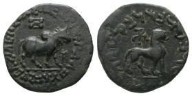 Bactria, Azes, circa 58-12 Unit circa 58-12 - Ex Naville Numismatics 93, 219.