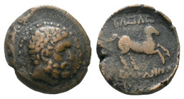 Bactria, Indo-Greek kings. Euthydemos I, circa 230-190 Bronze circa 230-190