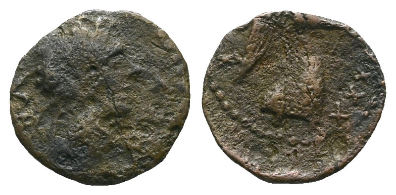 Kings of Mauretania, Juba II Bronze 15-16, Æ 16.00 mm., 1.88 g.

Very rare. Ab...