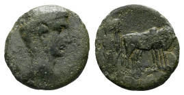 Macedonia, Uncertain (Philippi?) Octavian as Augustus, 27 BC – 14 AD Bronze circa 27 BC - AD 14