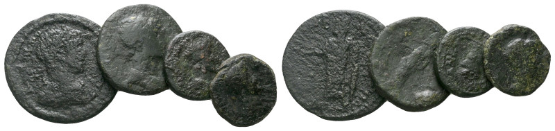 Thrace, Pseudo-autonomous issues Large lot of 4 Bronzes circa II century, Æ , 16...