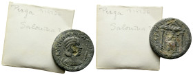 Pamphilia, Perge Salonina, wife of Gallienus Bronze circa 253-268 - From the E.E. Clain-Stefanelli collection. Sold with original collector's ticket.