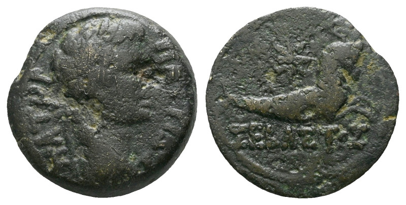 Egypt, Alexandria Octavian as Augustus, 27 BC – 14 AD Diobol circa 27 BC - AD 14...