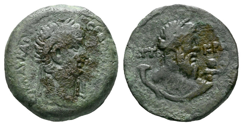 Egypt, Alexandria Claudius, 41-54 Diobol circa 41-54, Æ 25.00 mm., 10.04 g.

V...
