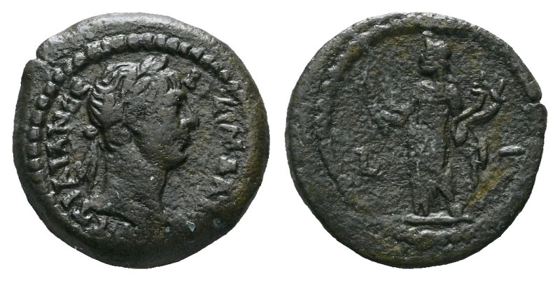 Egypt, Alexandria Trajan, 98-117 Obol circa 98-117, Æ 19.00 mm., 3.49 g.

VF
...