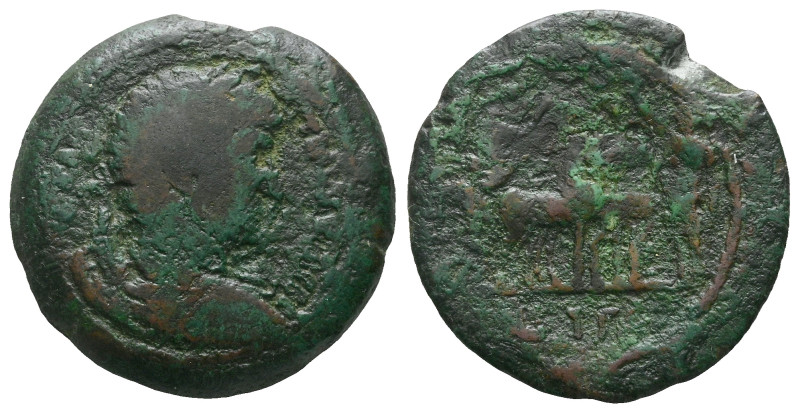 Egypt, Alexandria Hadrian, 117-138 Drachm circa 117-138, Æ 35.00 mm., 22.39 g.
...