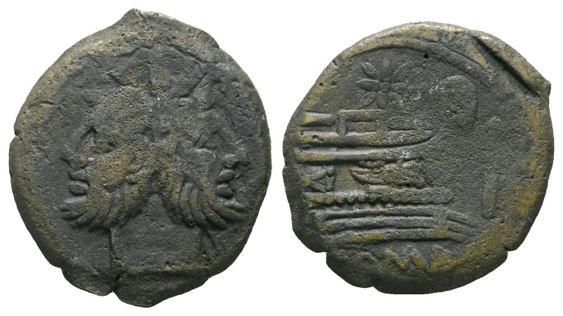 Anonymous As circa 169-158, Æ 27.00 mm., 14.57 g.

Brown tone, minor areas of ...