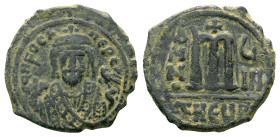 Phocas, 602-610 Follis Antiochia circa 602-610 - Ex Naville Numismatics sale 93, 944.