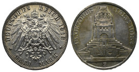 Germany 3 Marks 1913 - Ex Naville Numismatics sale 90, 997.