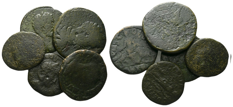 , Large lot of 5 bronzes , Æ , 39.35 g.

Good Fine