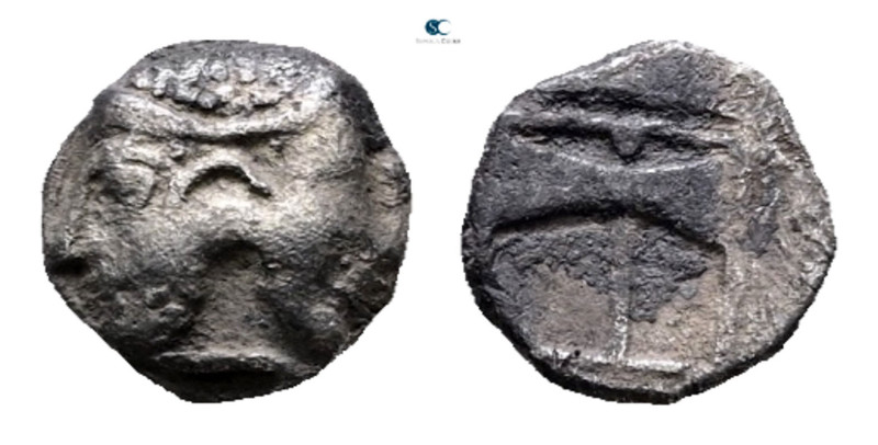 Troas. Tenedos circa 450-387 BC. 
Hemiobol AR

7 mm, 0,45 g



Very Fine