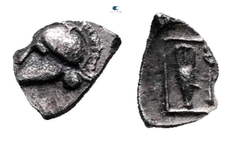 Troas. Uncertain mint circa 500-400 BC. 
Tetartemorion AR

7 mm, 0,16 g


...