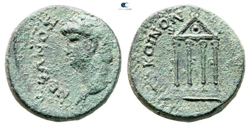 Galatia. Koinon of Galatia. Nero AD 54-68. 
Bronze Æ

21 mm, 7,11 g



Ve...
