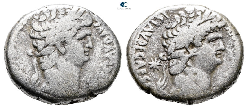 Seleucis and Pieria. Antioch. Nero with Divus Claudius AD 54-68. 
Tetradrachm A...